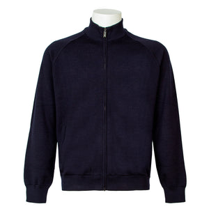 Navy blue zipped cardigan