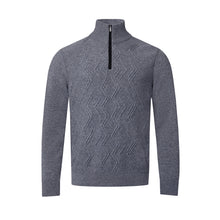 Load image into Gallery viewer, Smoke-grey zipped funnel neck Sweater
