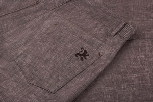 Taupe trousers, slim fit