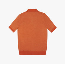 Load image into Gallery viewer, Orange zipped polo shirt
