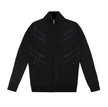 Load image into Gallery viewer, Zipped cardigan in black
